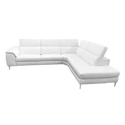 LA Furniture Viola Italian Contemporary White Leather Right Facing Sectional Sofa VGCCVIOLA-KIM-WHT-RAF-SECT Contemporary Style by Vig Furnitrue Number 81696 Catch Home Goods