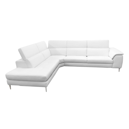 LA Furniture Viola Italian Contemporary White Leather Left Facing Sectional Sofa VGCCVIOLA-KIM-WHT-LAF-SECT Contemporary Style by Vig Furnitrue Number 78825A|81695 Catch Home Goods