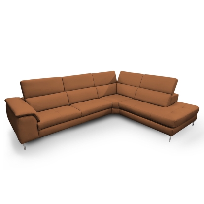 LA Furniture Viola Italian Contemporary Cognac Leather Right Facing Sectional Sofa VGCCVIOLA-KIM-COG-RAF-SECT Contemporary Style by Vig Furnitrue Number 78840|81698 Catch Home Goods