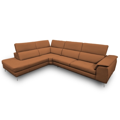 LA Furniture Viola Italian Contemporary Cognac Leather Left Facing Sectional Sofa VGCCVIOLA-KIM-COG-LAF-SECT Contemporary Style by Vig Furnitrue Number 78841|81697 Catch Home Goods