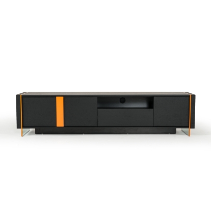 LA Furniture Vision Modern Black Oak Floating TV Stand VGHB167F Contemporary Style by Vig Furnitrue Number 15162 Catch Home Goods