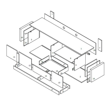 LA Furniture Vision Modern Black Oak Floating TV Stand VGHB167F Contemporary Style by Vig Furnitrue Number 15162 Catch Home Goods