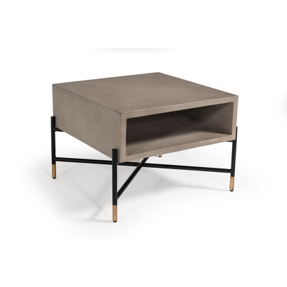 LA Furniture Walker Modern Concrete & Metal Coffee Table VGLBROKY-CF63 Contemporary Style by Vig Furnitrue Number 75503 Catch Home Goods
