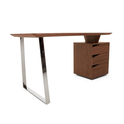 LA Furniture Walton- Modern Walnut Desk VGHB-364P-W Contemporary Style by Vig Furnitrue Number 80308 Catch Home Goods
