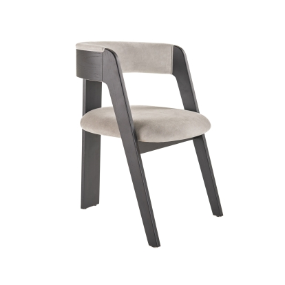 LA Furniture Washington Modern Grey Fabric + Ebony Oak Dining Chair (Set of 2) VGME121259-EDCHR Contemporary Style by Vig Furnitrue Number 81968Z Catch Home Goods
