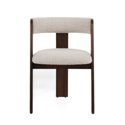 LA Furniture Washington Modern Cream Fabric + Brown Oak Dining Chair (Set of 2) VGME121259-CRM-DC-1 Contemporary Style by Vig Furnitrue Number 82767Z Catch Home Goods