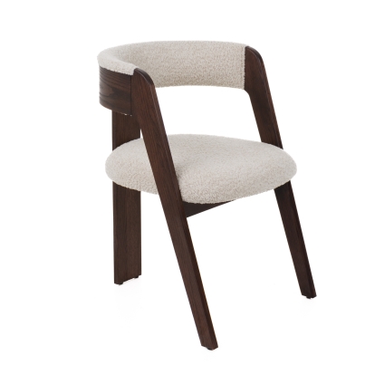 LA Furniture Washington Modern Cream Fabric + Brown Oak Dining Chair (Set of 2) VGME121259-CRM-DC-1 Contemporary Style by Vig Furnitrue Number 82767Z Catch Home Goods