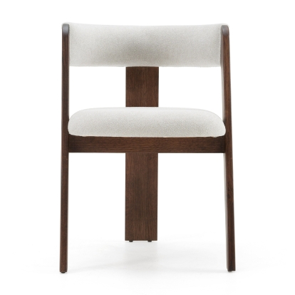 LA Furniture Washington Modern Off-White Fabric + Brown Oak Dining Chair (Set of 2) VGME121259-OFFBRN-DC-1 Contemporary Style by Vig Furnitrue Number 83117Z Catch Home Goods