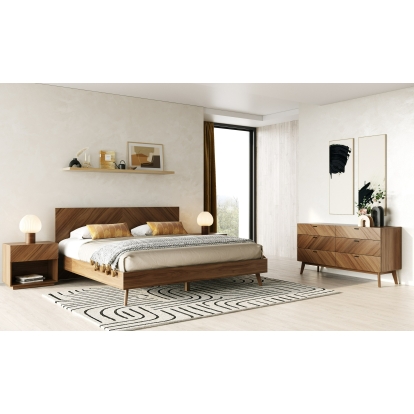 LA Furniture Kamela -Modern Walnut Bedroom Set VGMA-BR-128-SET Contemporary Style by Vig Furnitrue Number 80178|80179 Catch Home Goods