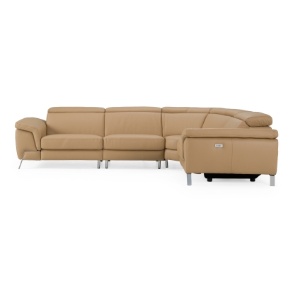LA Furniture Mini Wonder Italian Modern Deserto Leather Sectional Sofa with Right Facing Recliner VGDTWONDER-MINIRAF-DES Contemporary Style by Vig Furnitrue Number 81733 Catch Home Goods