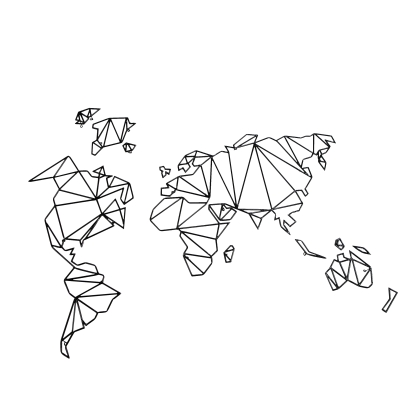 LA Furniture World Map Black Metal Wall Hanging VGATATC-MAP Contemporary Style by Vig Furnitrue Number 80823 Catch Home Goods