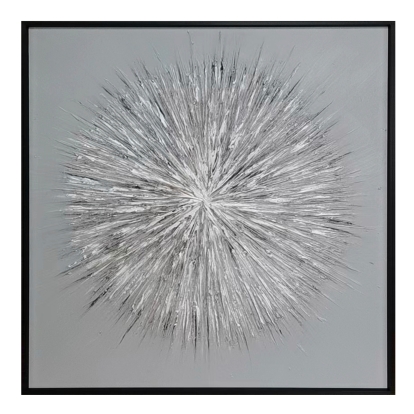 LA Furniture Silver 24"x24" Sculpted Wall Hanging VGTH-235301 Contemporary Style by Vig Furnitrue Number 81332 Catch Home Goods