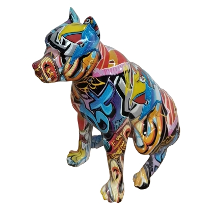 LA Furniture Graffiti Dog Modern Multi-Color Sculpture VGTH-235325 Contemporary Style by Vig Furnitrue Number 81334 Catch Home Goods