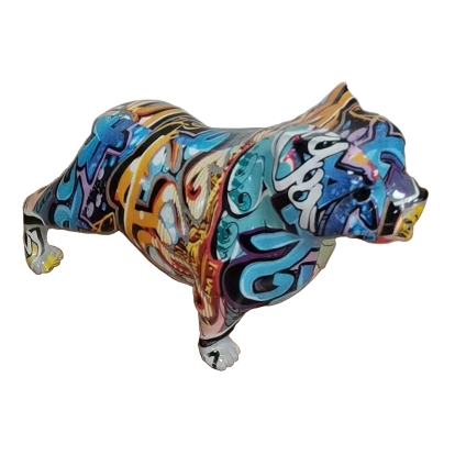 LA Furniture Graffiti French Bulldog Modern Multi-Color Sculpture VGTH-235352 Contemporary Style by Vig Furnitrue Number 81340 Catch Home Goods