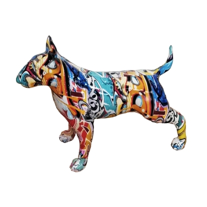 LA Furniture Graffiti Bull Terrier Modern Multi-Color Sculpture VGTH-235340 Contemporary Style by Vig Furnitrue Number 81338 Catch Home Goods