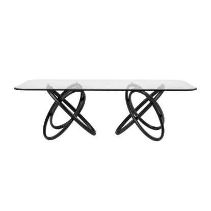 LA Furniture Mason Modern Glass & Black Ash Dining Table VGCSDT-16092-BLK Contemporary Style by Vig Furnitrue Number 81725 Catch Home Goods