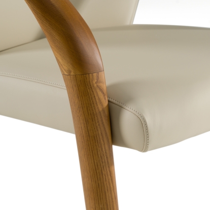 LA Furniture Wynetta Mid-Century Modern Grey Vegan Leather + Walnut Dining Chair VGCSACH-19075-WAL Contemporary Style by Vig Furnitrue Number 82242 Catch Home Goods