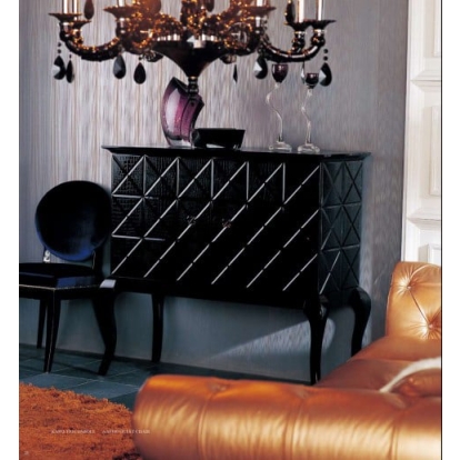 LA Furniture Monte Cristo Modern Black Buffet VGUNAA602-120 Contemporary Style by Vig Furnitrue Number 12622 Catch Home Goods