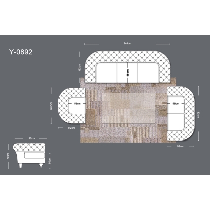 LA Furniture Alexandrina Grey Tufted Velvet Sofa VG2T0892-SOFA-GRY Contemporary Style by Vig Furnitrue Number 17629A Catch Home Goods