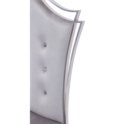 LA Furniture Bonnie Modern Grey Velvet & Stainless Steel Dining Chair (Set of 2) VGZAY906-1-GRYBT Contemporary Style by Vig Furnitrue Number 78150Z Catch Home Goods