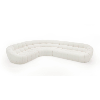 LA Furniture Yolonda Off-White Fabric Sectional Sofa VGEV-2126B-WHT-SECT Contemporary Style by Vig Furnitrue Number 80359 Catch Home Goods
