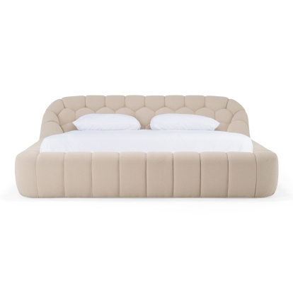 LA Furniture Yolonda Modern Beige Fabric Bed VGEV-A127-BED-BGE Contemporary Style by Vig Furnitrue Number 81781|81782 Catch Home Goods