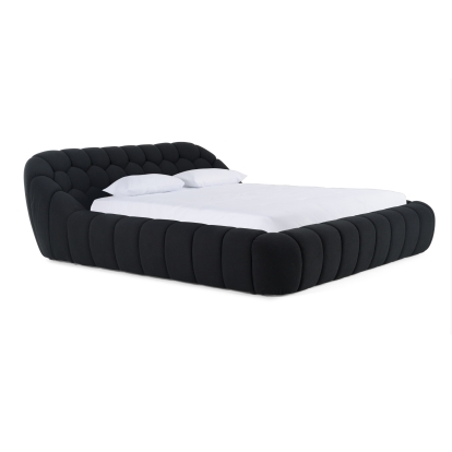 LA Furniture Yolonda Modern Black Fabric Bed VGEV-A127-BLK Contemporary Style by Vig Furnitrue Number 82843|82844 Catch Home Goods