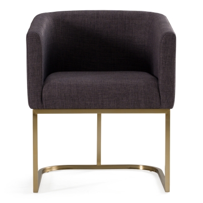 LA Furniture Yukon Modern Grey Fabric & Antique Brass Dining Chair VGVCB8362-GRYBRS Contemporary Style by Vig Furnitrue Number 74546 Catch Home Goods