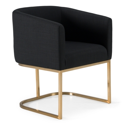 LA Furniture Yukon Modern Black & Antique Brass Dining Chair VGVCB8362-BC-DC Contemporary Style by Vig Furnitrue Number 77621 Catch Home Goods