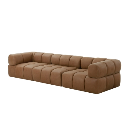 LA Furniture Everest Modern Brown Leather Modular Corner Sectional Seat VGOD-ZW-23118-CNR Contemporary Style by Vig Furnitrue Number 81612|81612A Catch Home Goods