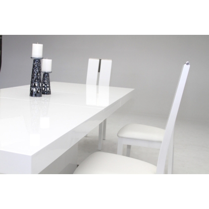 LA Furniture Zenith Modern White Extendable Dining Table VGGU841XT-WHT Contemporary Style by Vig Furnitrue Number 14553 Catch Home Goods